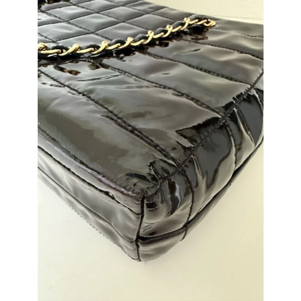 Chanel Patent Leather Grand Shopping Bag